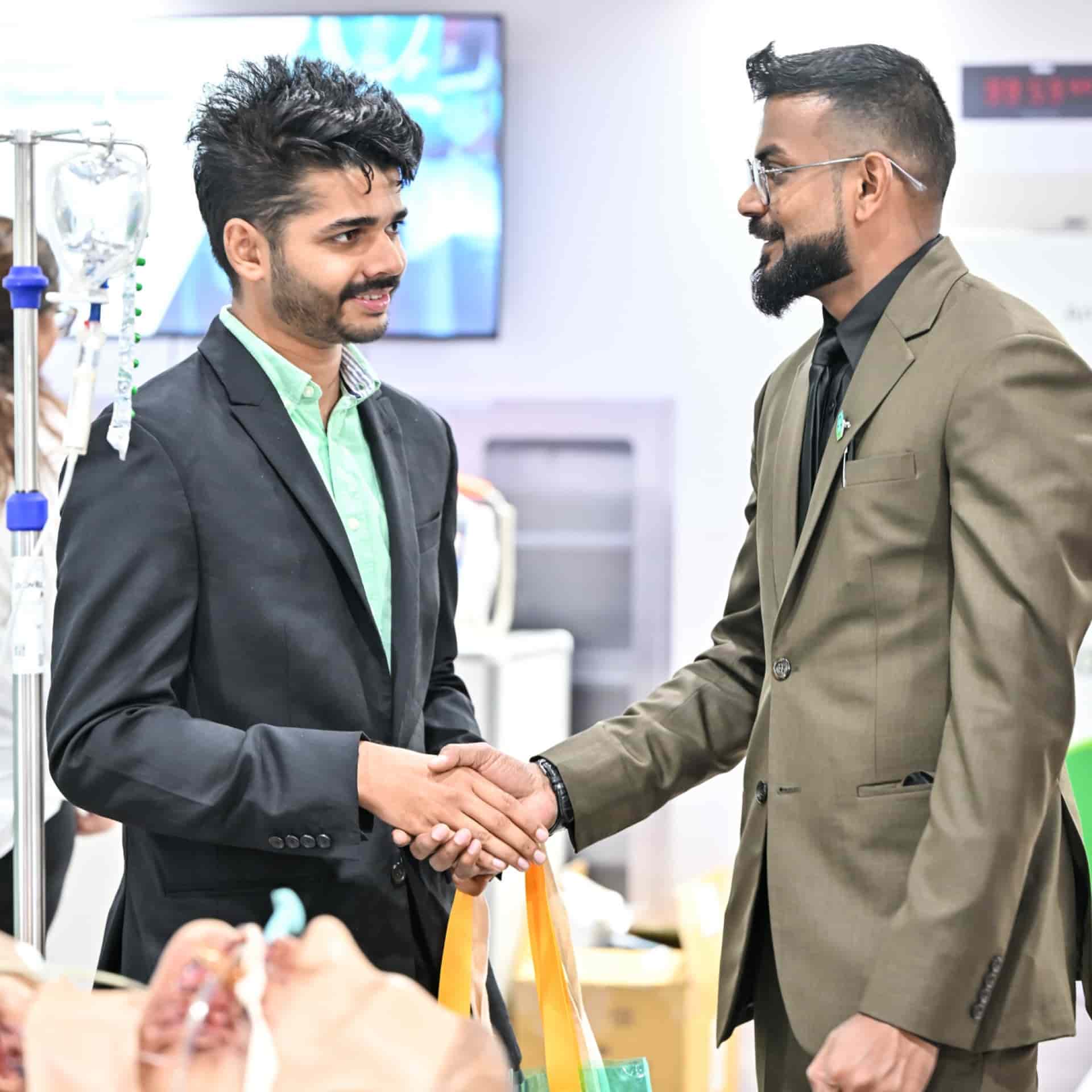 Two men shaking hands