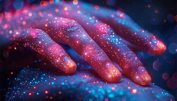 Hand showing ai diagnostics