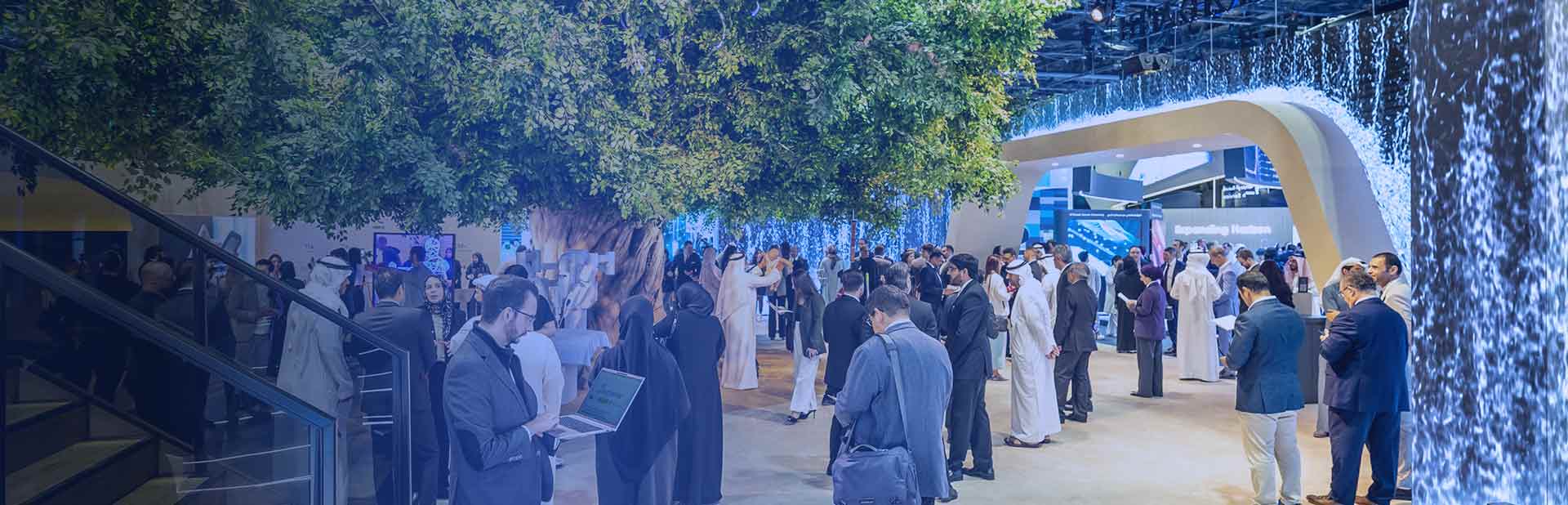 event hall with people