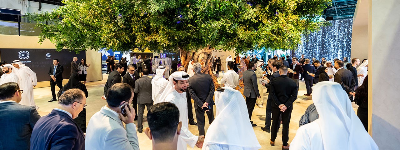 Attendees arriving at the conference