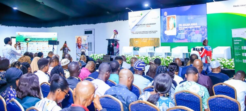 Speaker on stage at WHX Lagos
