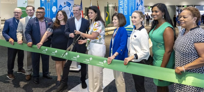 Ribbon cutting at World Health Exhibitions Miami