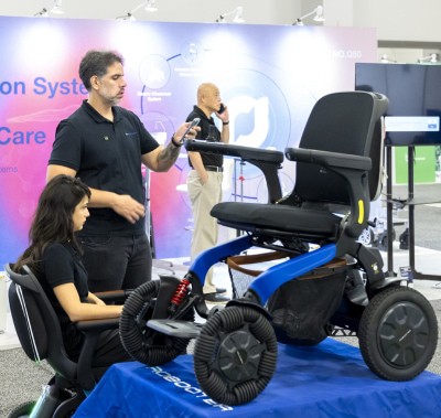 Motorised wheelchair on display