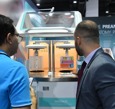 Product being explained at World Health Expo Labs Kuala Lumpur