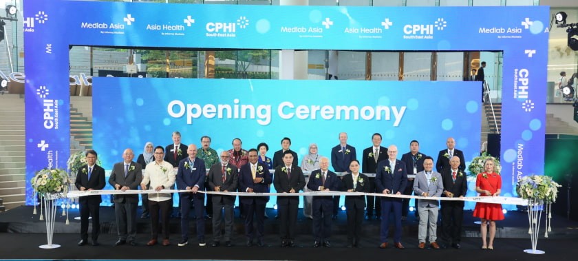 Ribbon cutting at the opening ceremony for World Health Expo Labs Kuala Lumpur