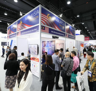 Am Life International Stand at World Health Expo Labs Kuala Lumpur